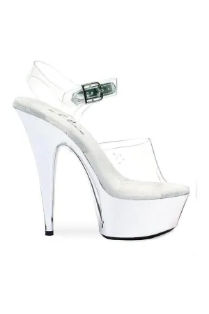 609-CHROME Platform Sandal  | Clear Vinyl