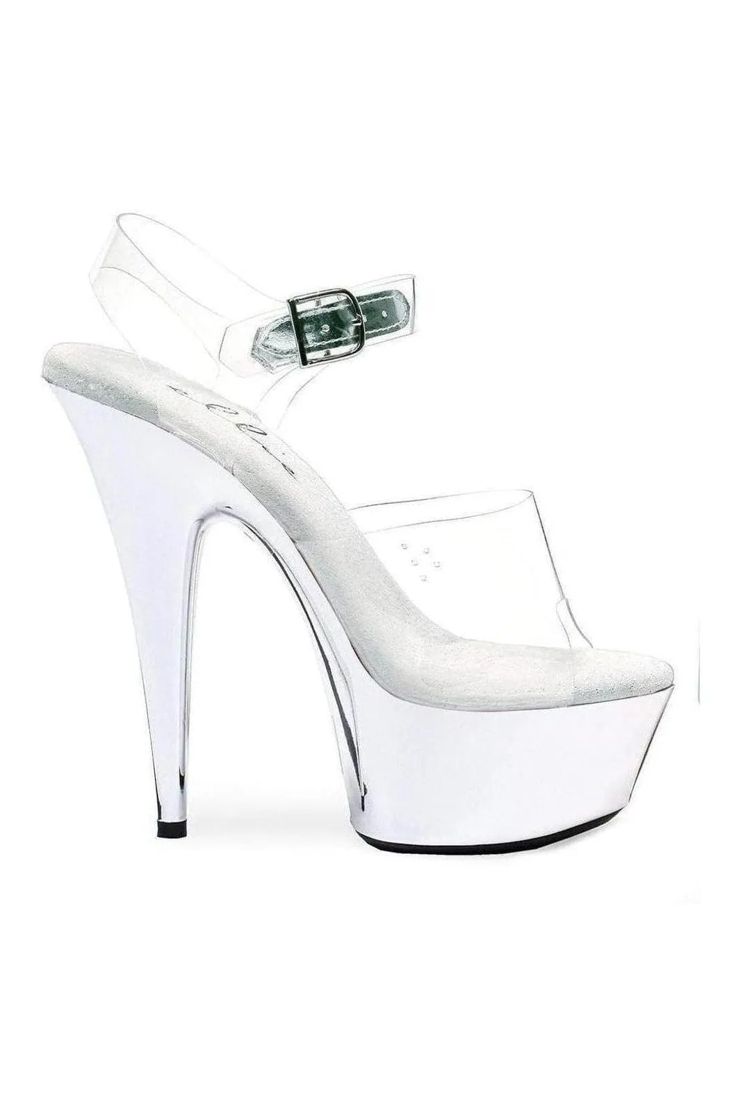 609-CHROME Platform Sandal  | Clear Vinyl