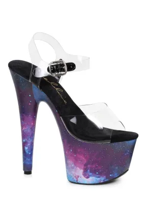 709-COSMO Platform Sandal  | Clear Vinyl