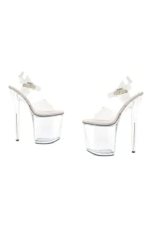 850-BROOK Platform Sandal | Clear Vinyl