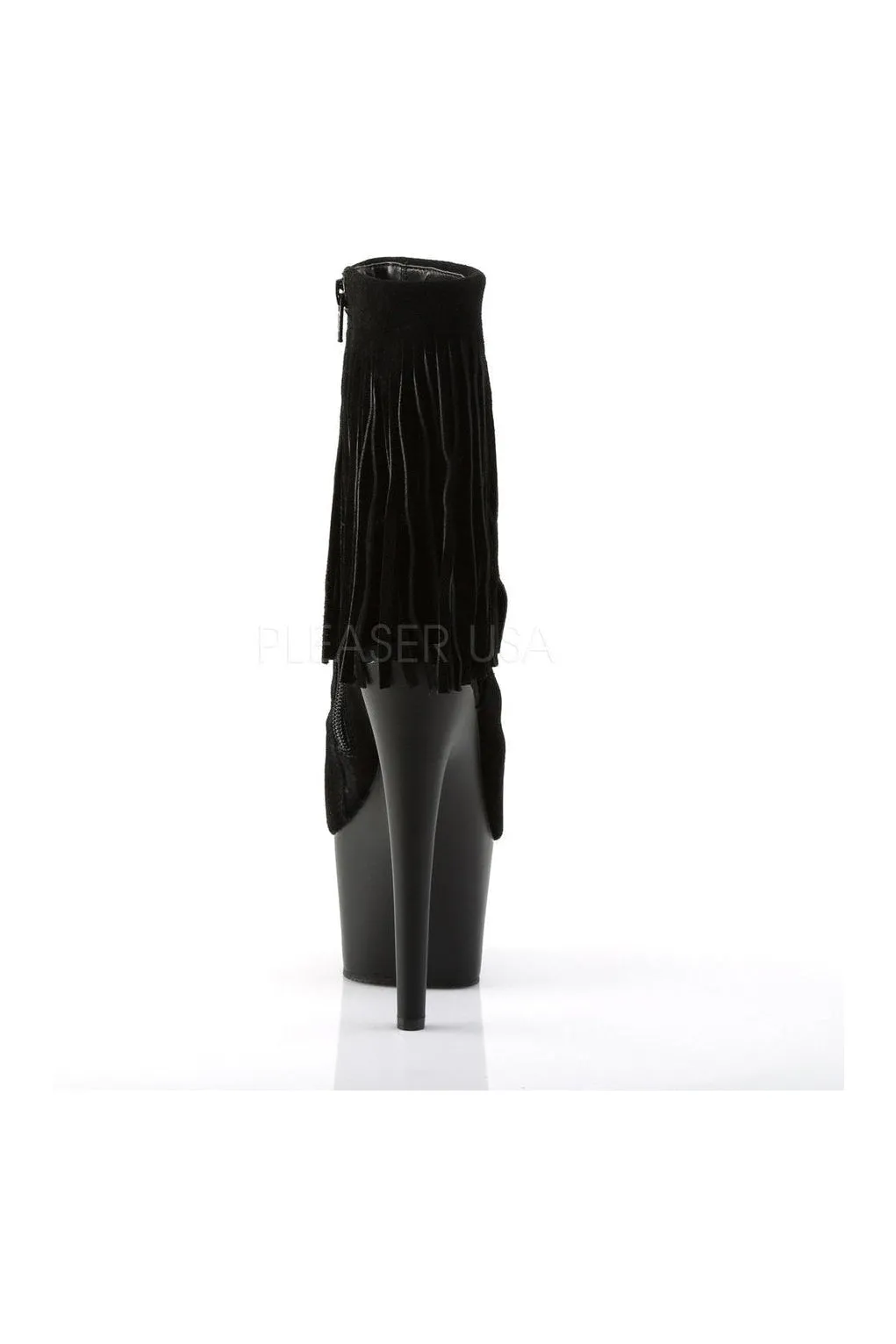 ADORE-1019 Platform Boot  | Black Genuine Leather