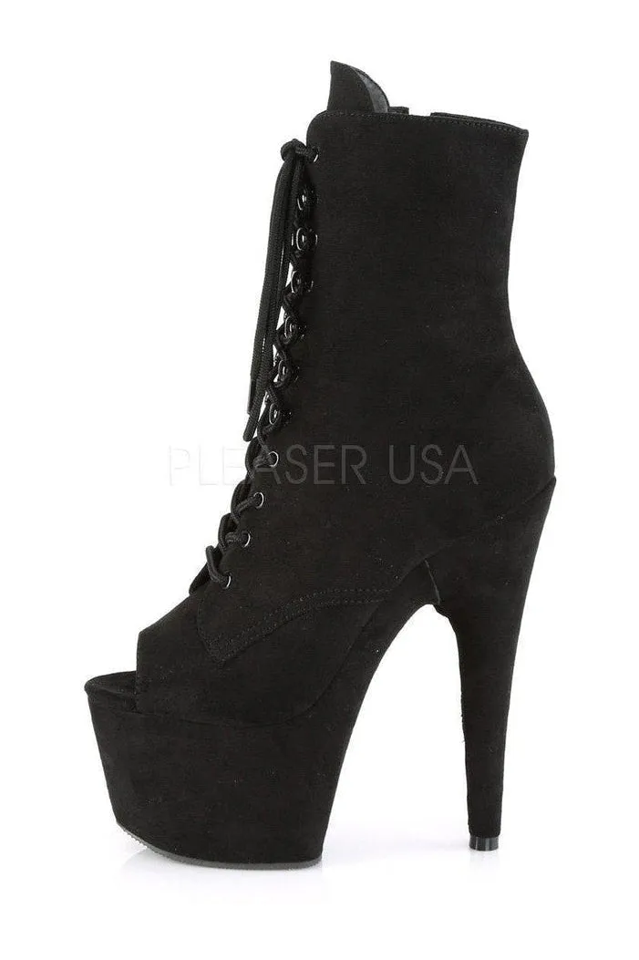 ADORE-1021FS Platform Ankle Boot | Black Faux Leather