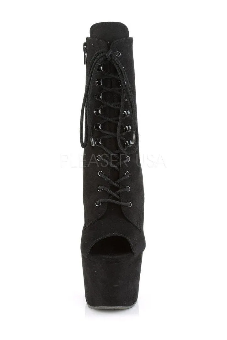 ADORE-1021FS Platform Ankle Boot | Black Faux Leather