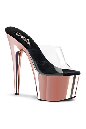ADORE-701 Platform Slide | Clear Vinyl