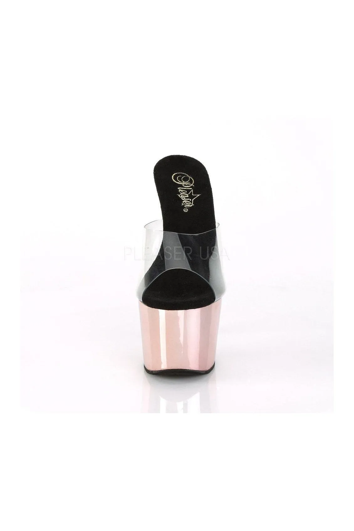 ADORE-701 Platform Slide | Clear Vinyl