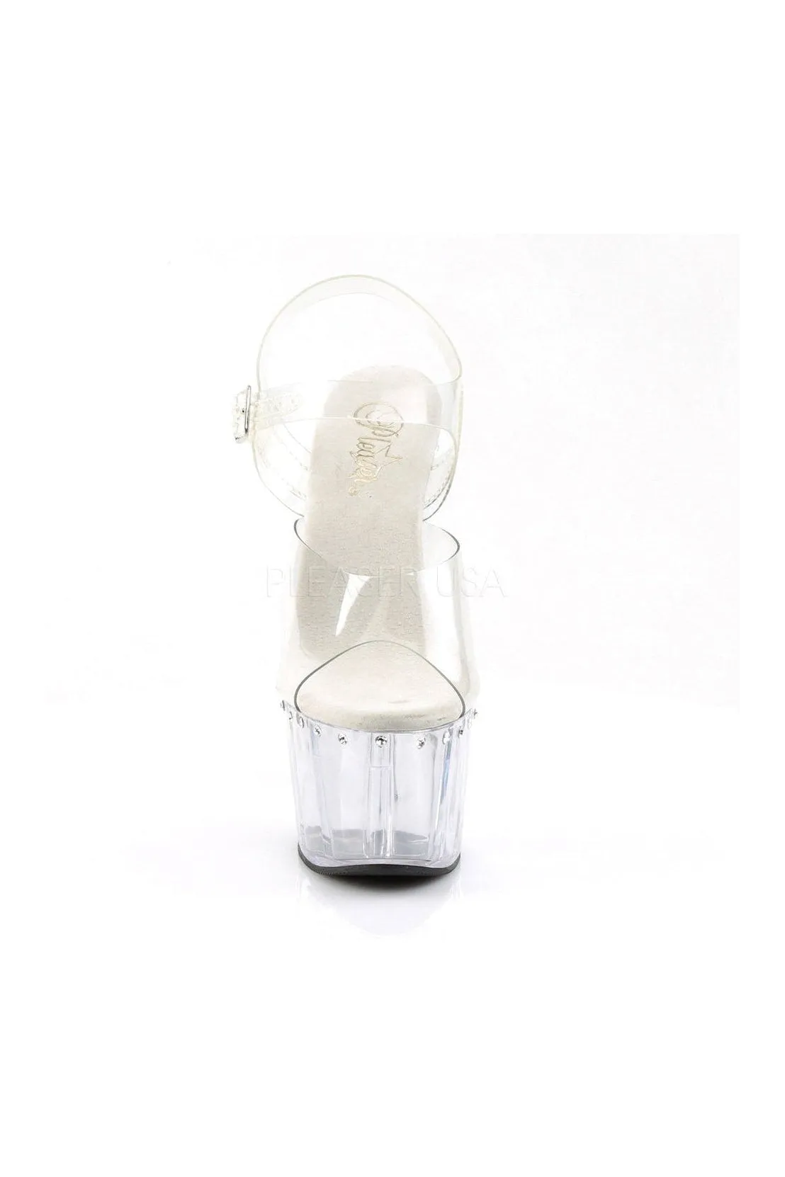 ADORE-708LS Platform Sandal  | Clear Vinyl