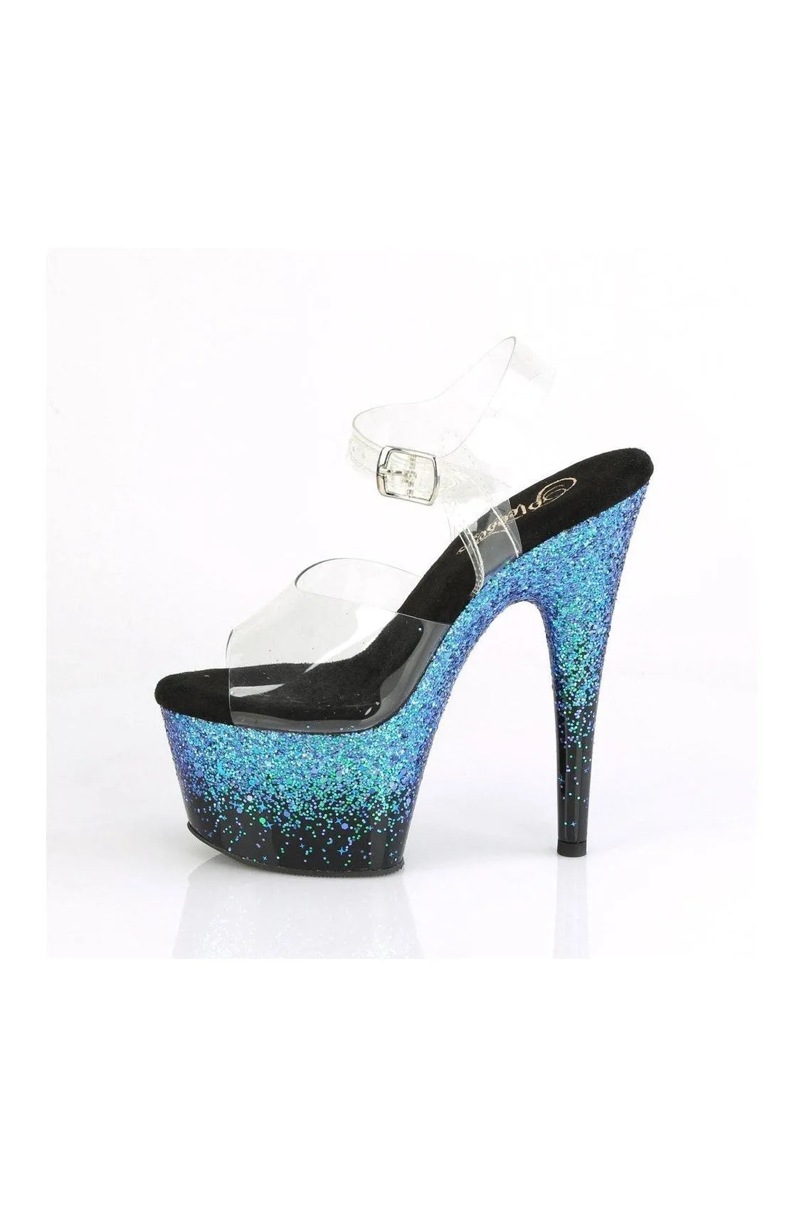 ADORE-708SS Exotic Sandal | Blue Vinyl