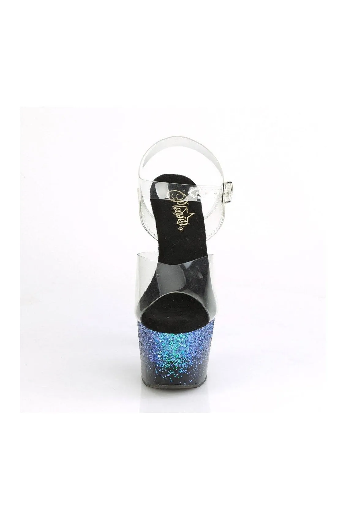 ADORE-708SS Exotic Sandal | Blue Vinyl
