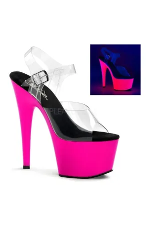 ADORE-708UV Platform Sandal  | Clear Vinyl