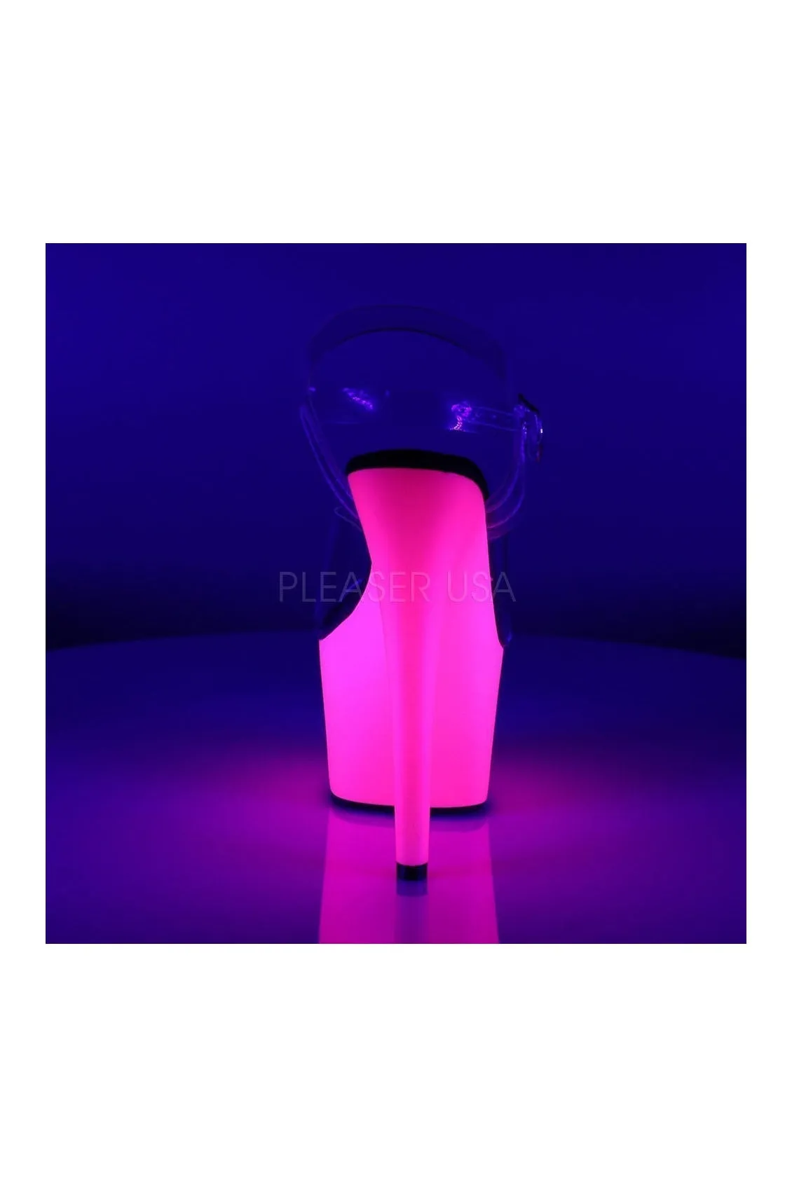 ADORE-708UV Platform Sandal  | Clear Vinyl