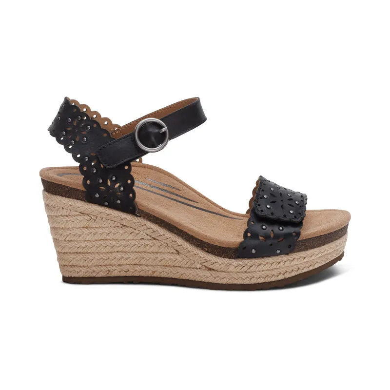 AETREX SYDNEY BLACK CUTOUT