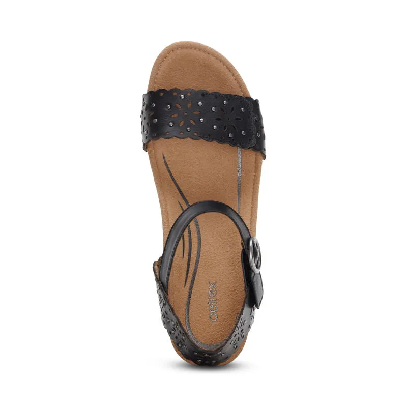 AETREX SYDNEY BLACK CUTOUT