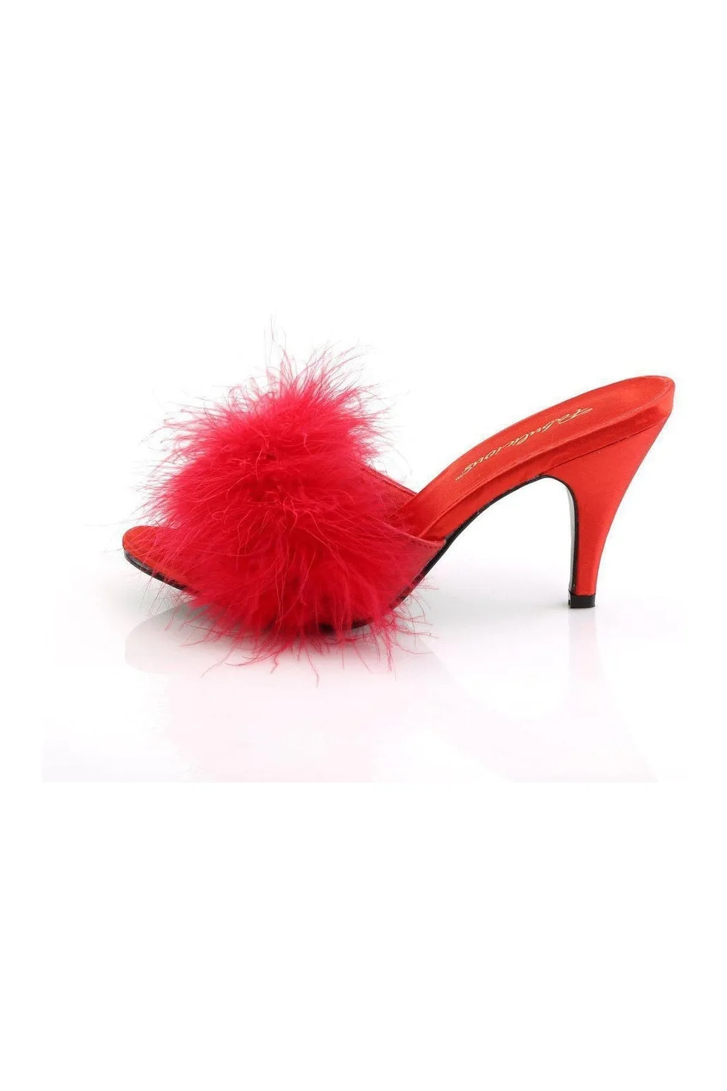 AMOUR-03 Slide | Red Genuine Satin