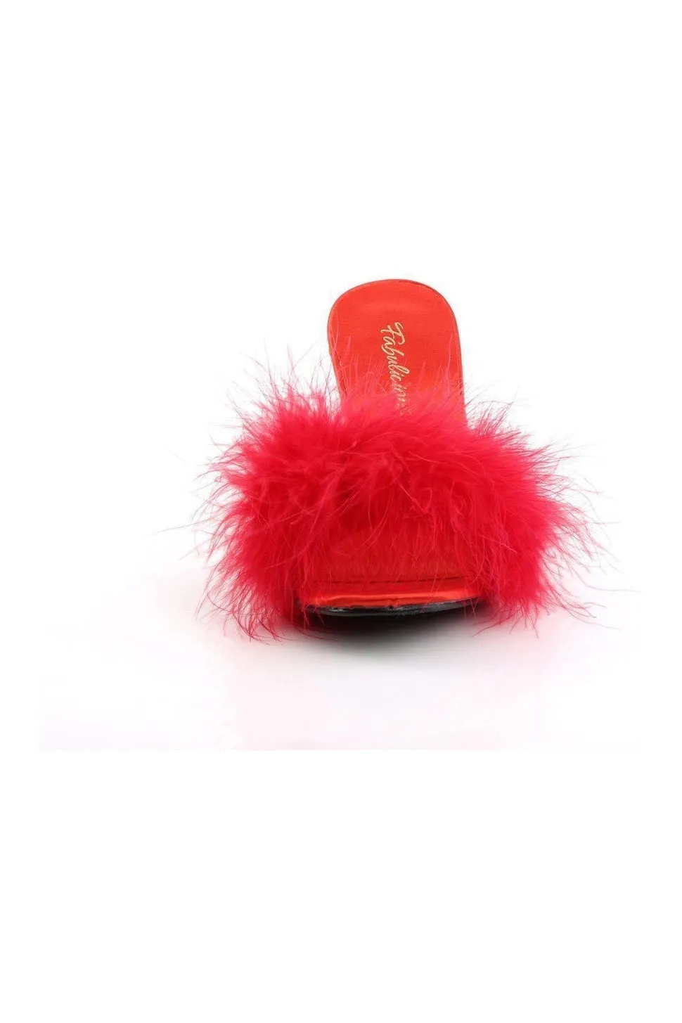 AMOUR-03 Slide | Red Genuine Satin