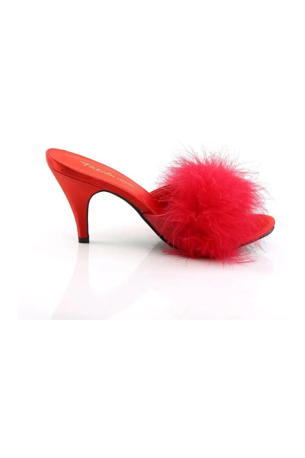AMOUR-03 Slide | Red Genuine Satin
