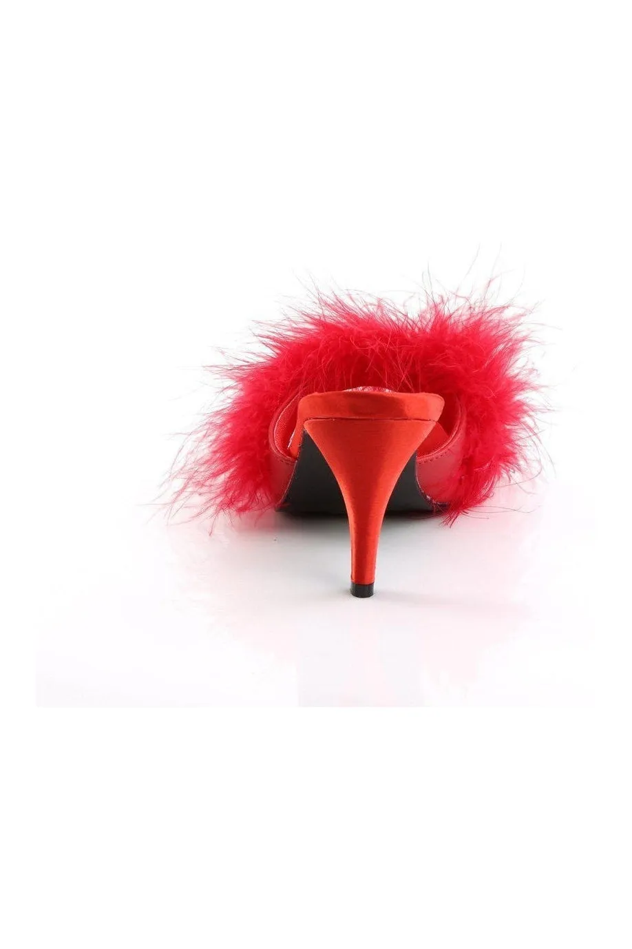 AMOUR-03 Slide | Red Genuine Satin