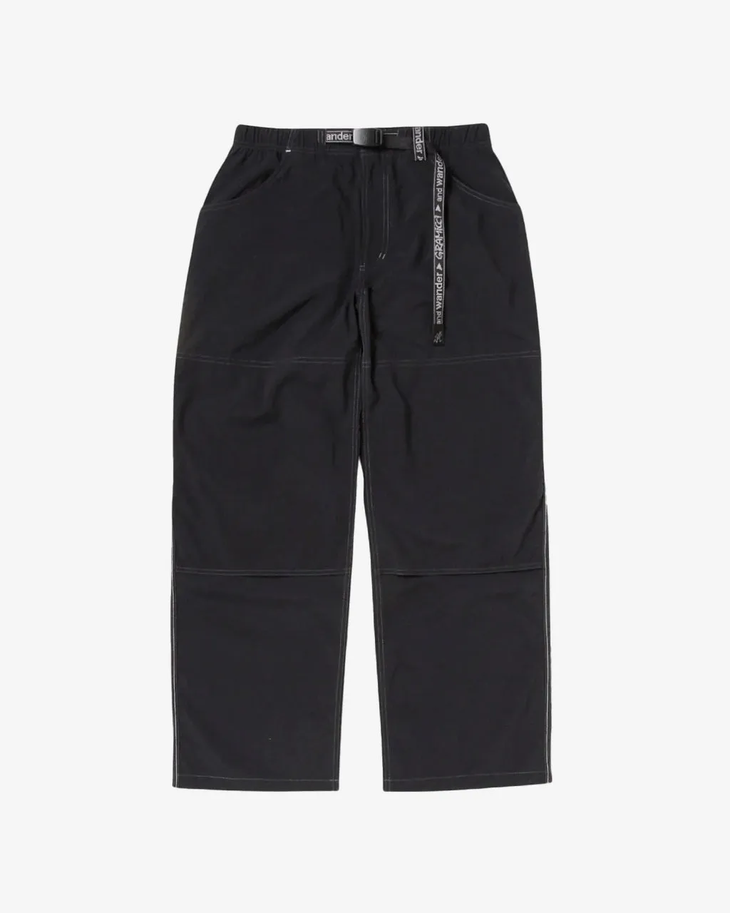 and wander x Gramicci Nylon Double Knee Pant Black