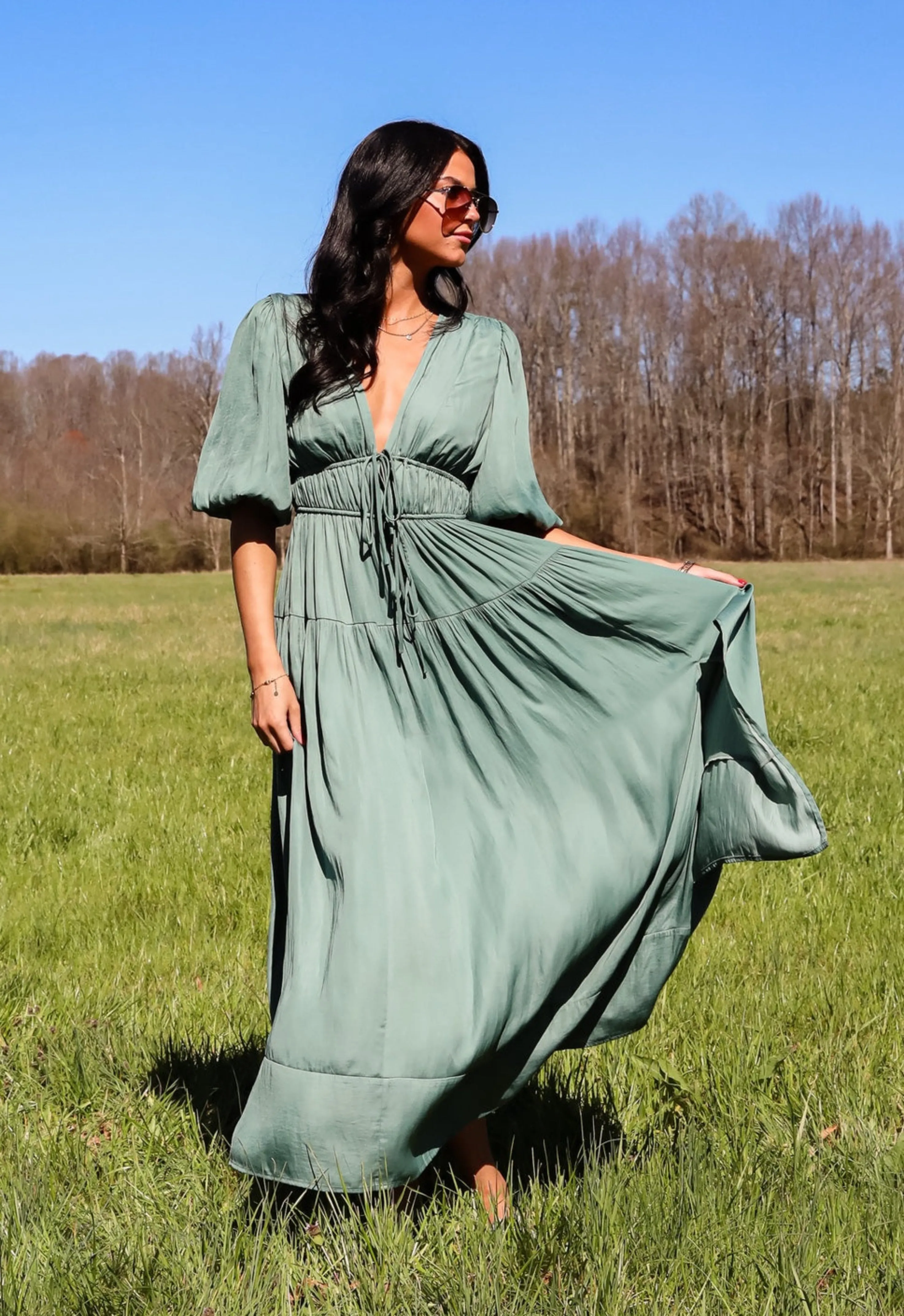 Angelic Approach Sage Maxi Dress
