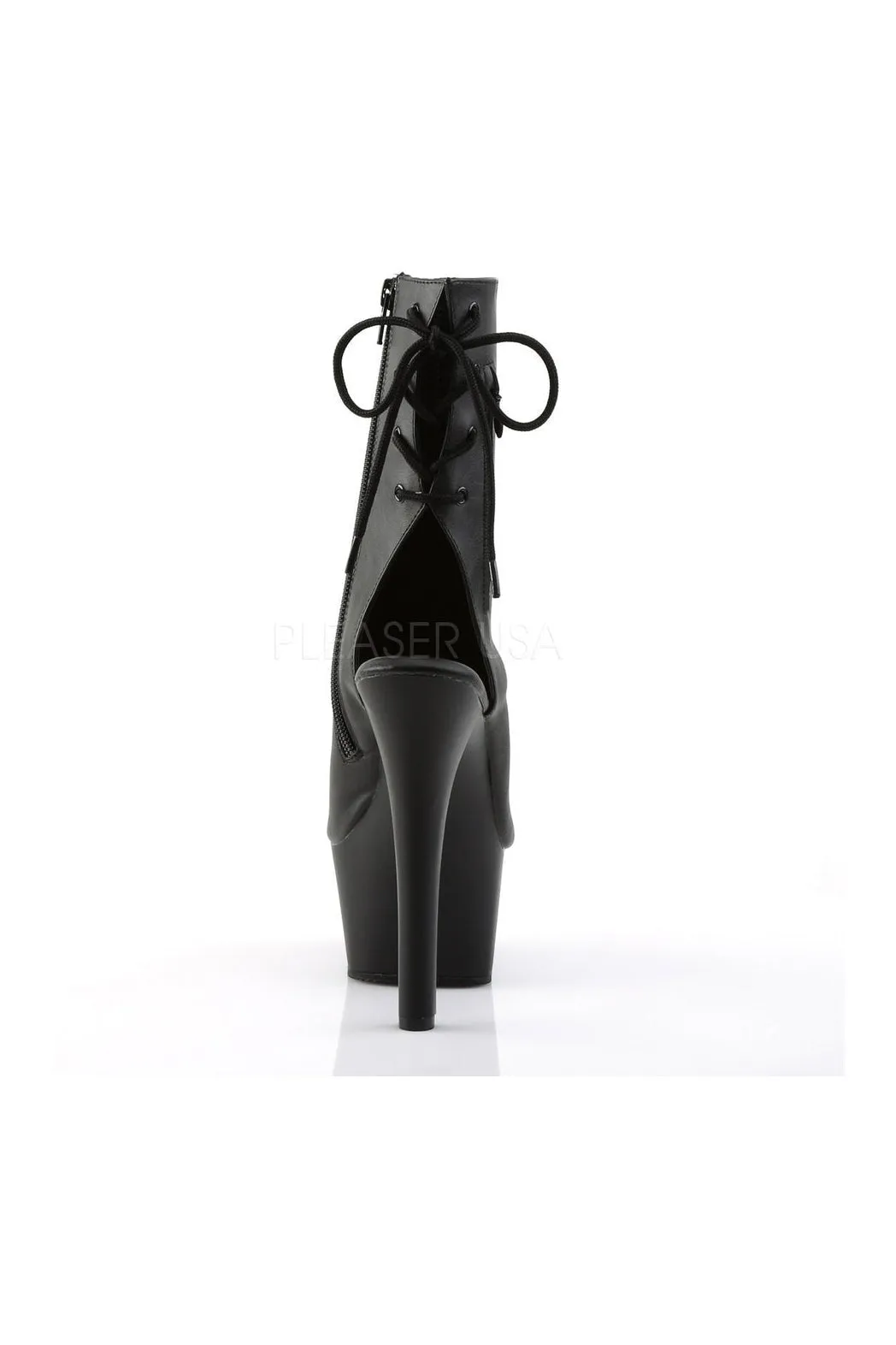 ASPIRE-1018 Platform Boot  | Black Faux Leather