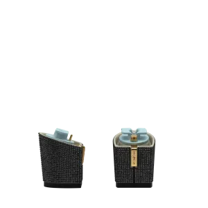 Block Heel Kit 3 Coal Rhinestone