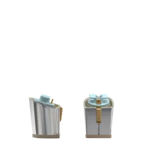 Block Heel Kit 3 Silver Metallic
