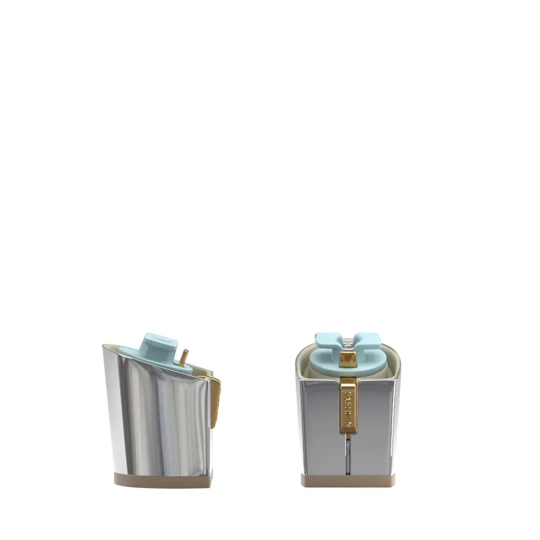 Block Heel Kit 3 Silver Metallic