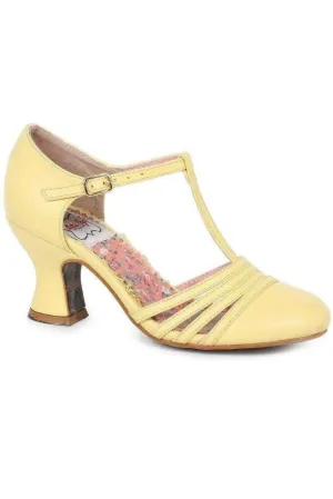 BP254-LUCY Pump | Yellow Faux Leather