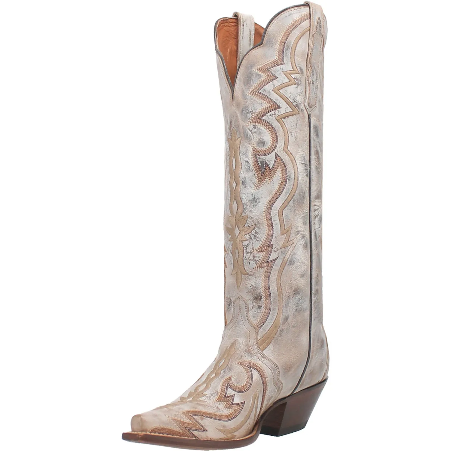 Dan Post Womens Silvie Bone Leather Fashion Boots 9 M