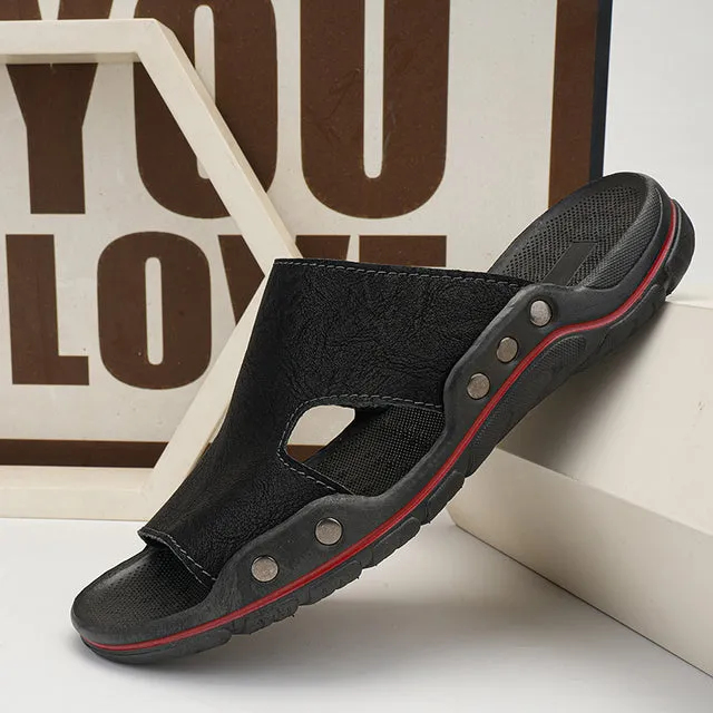Fashion British Men Slippers Retro Sandals