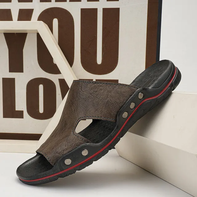 Fashion British Men Slippers Retro Sandals