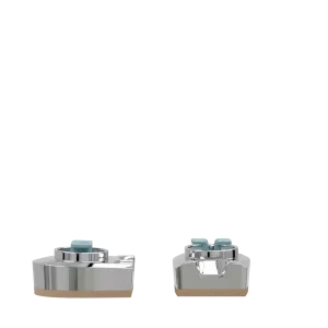 Flare Block Heel Kit 1.5 Silver Metallic