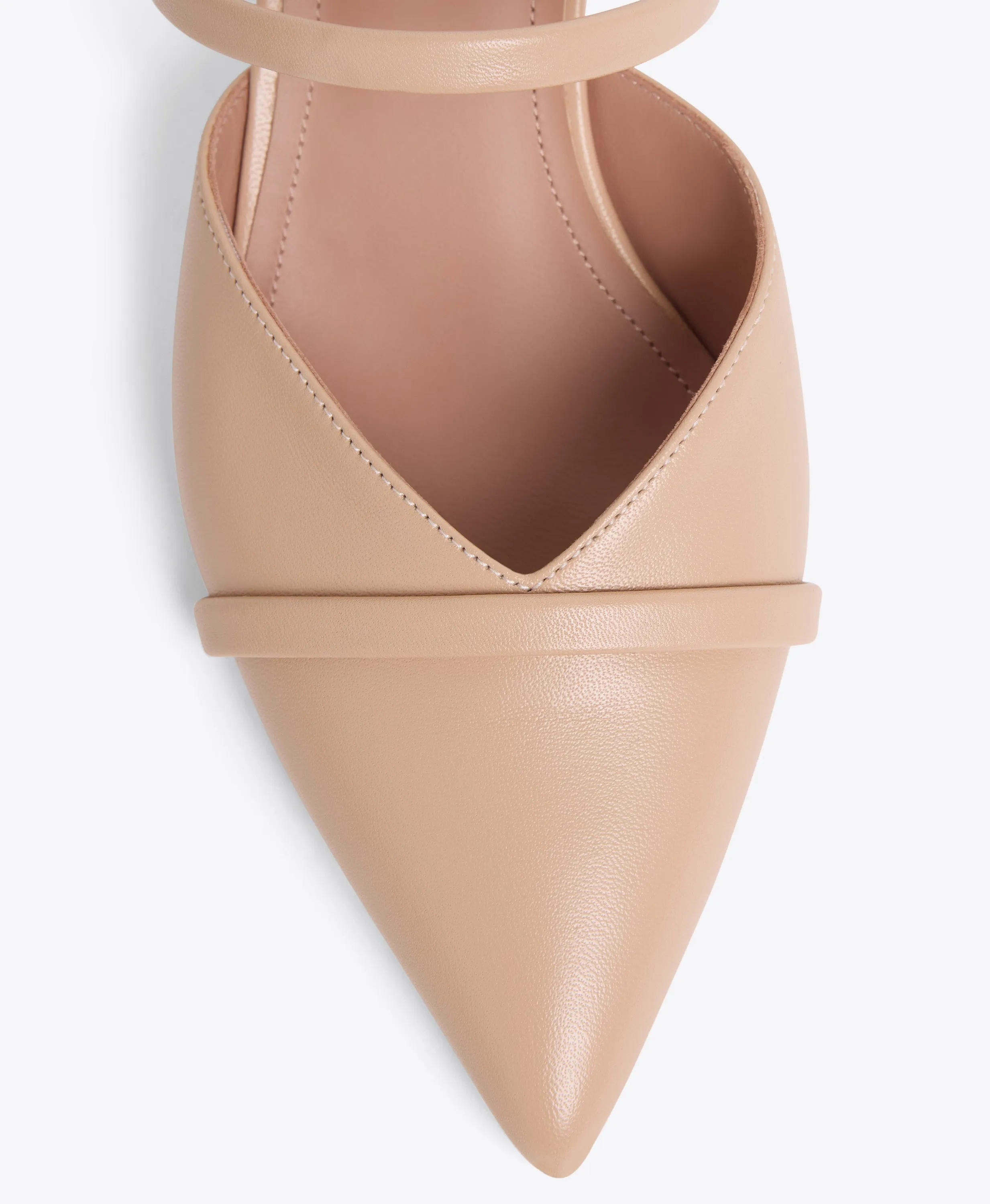 Frankie 45 Buff Leather Kitten Heels