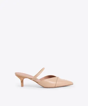 Frankie 45 Buff Leather Kitten Heels