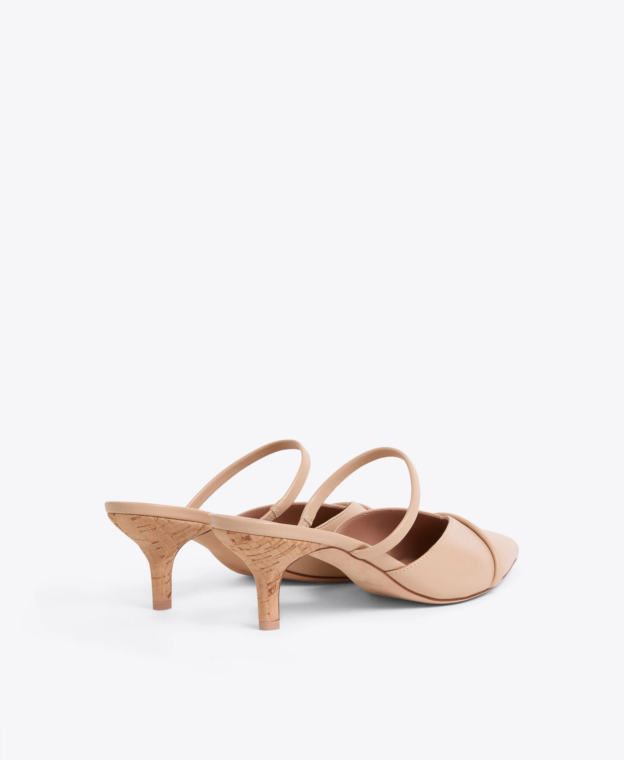 Frankie 45 Buff Leather Kitten Heels