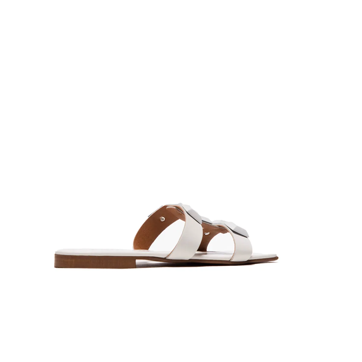 Galia White Leather