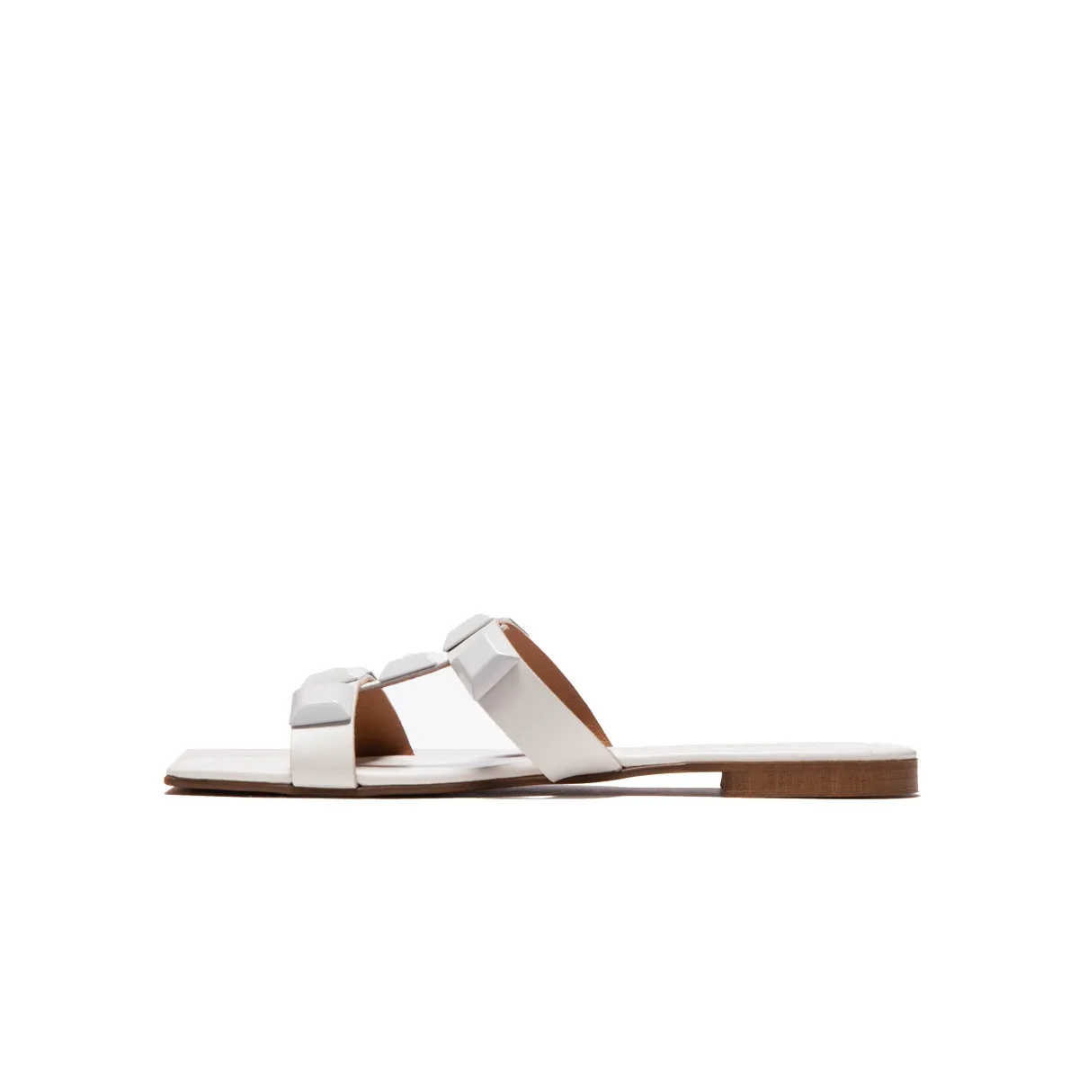 Galia White Leather