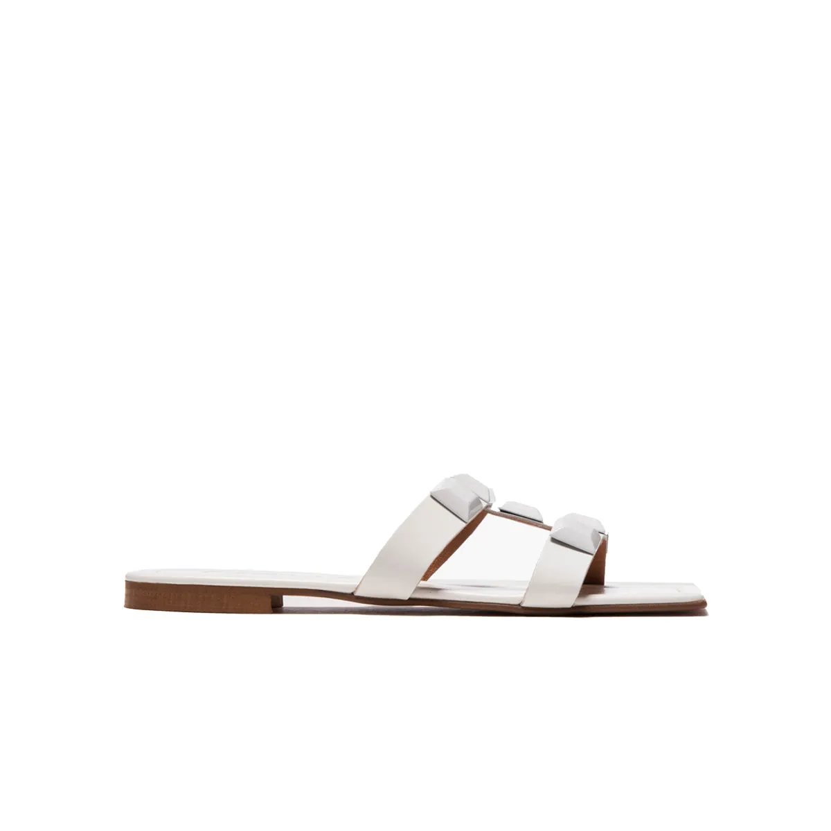 Galia White Leather