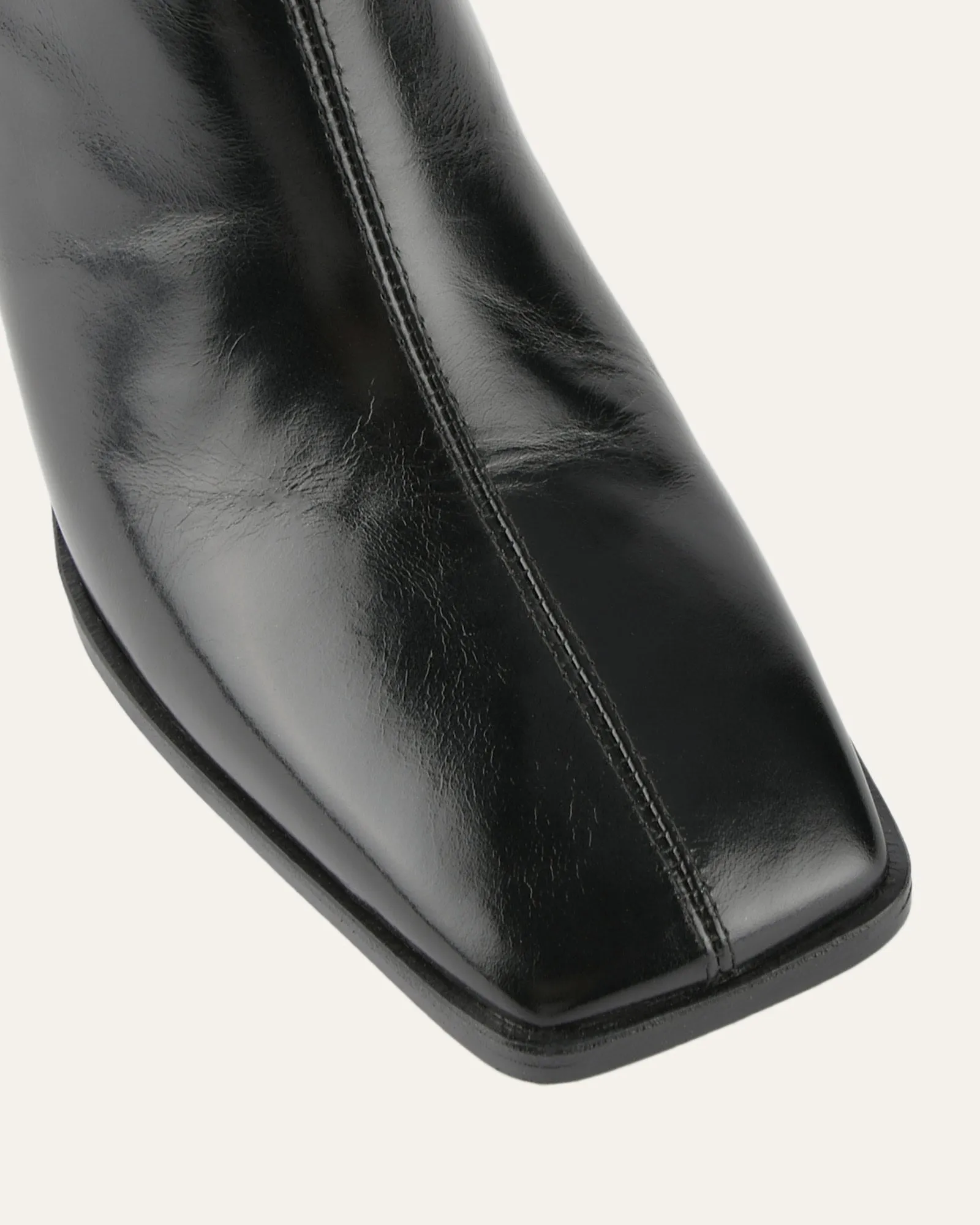 HATTIE HIGH ANKLE BOOTS BLACK LEATHER