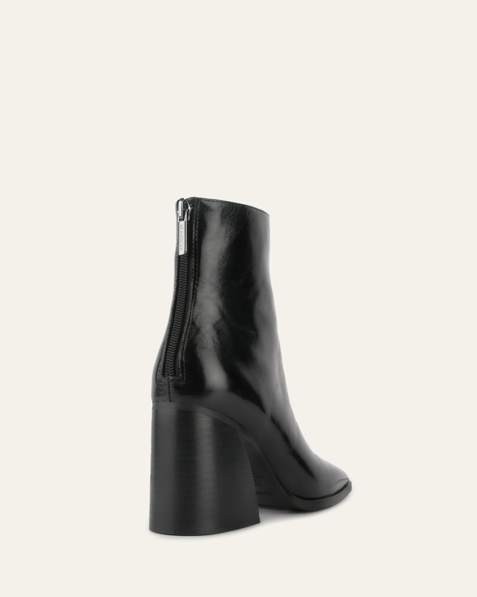 HATTIE HIGH ANKLE BOOTS BLACK LEATHER