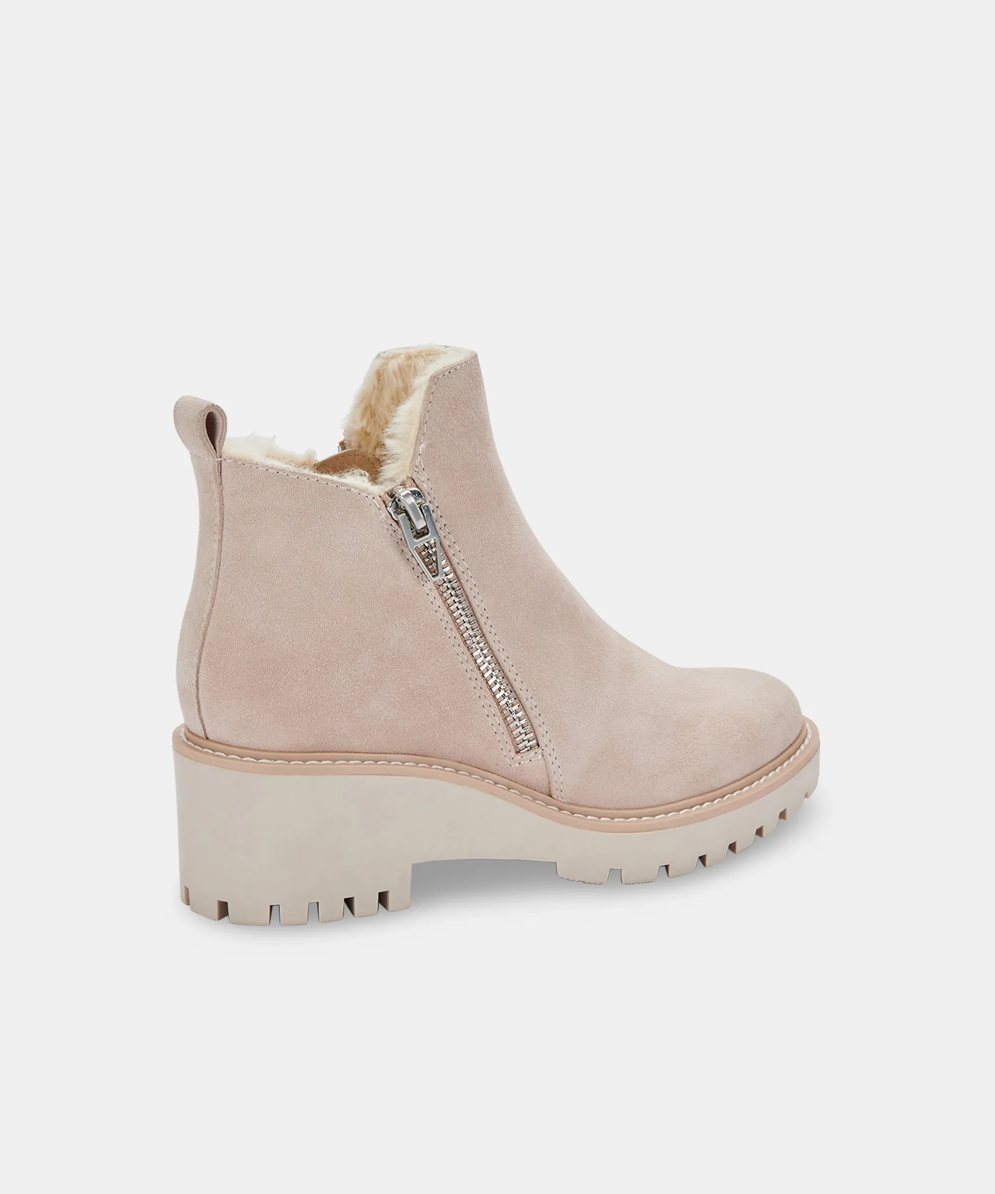 HOLLYN BOOTIES NATURAL SUEDE