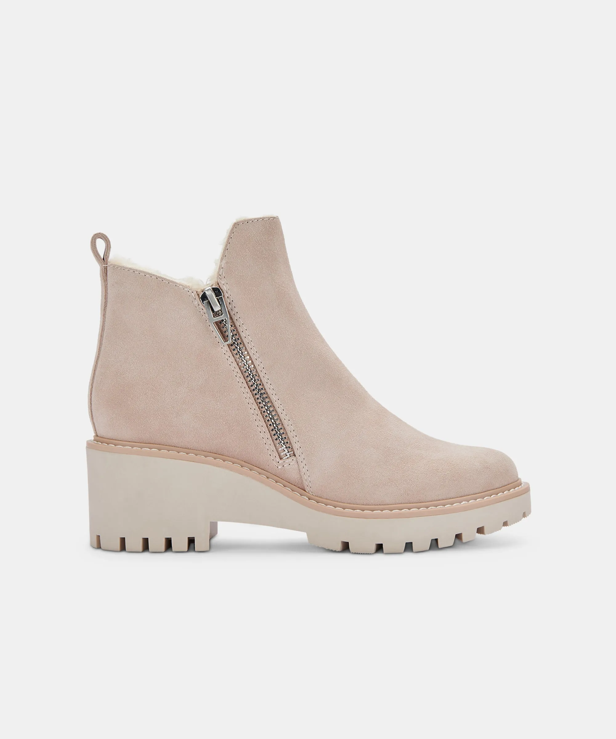 HOLLYN BOOTIES NATURAL SUEDE