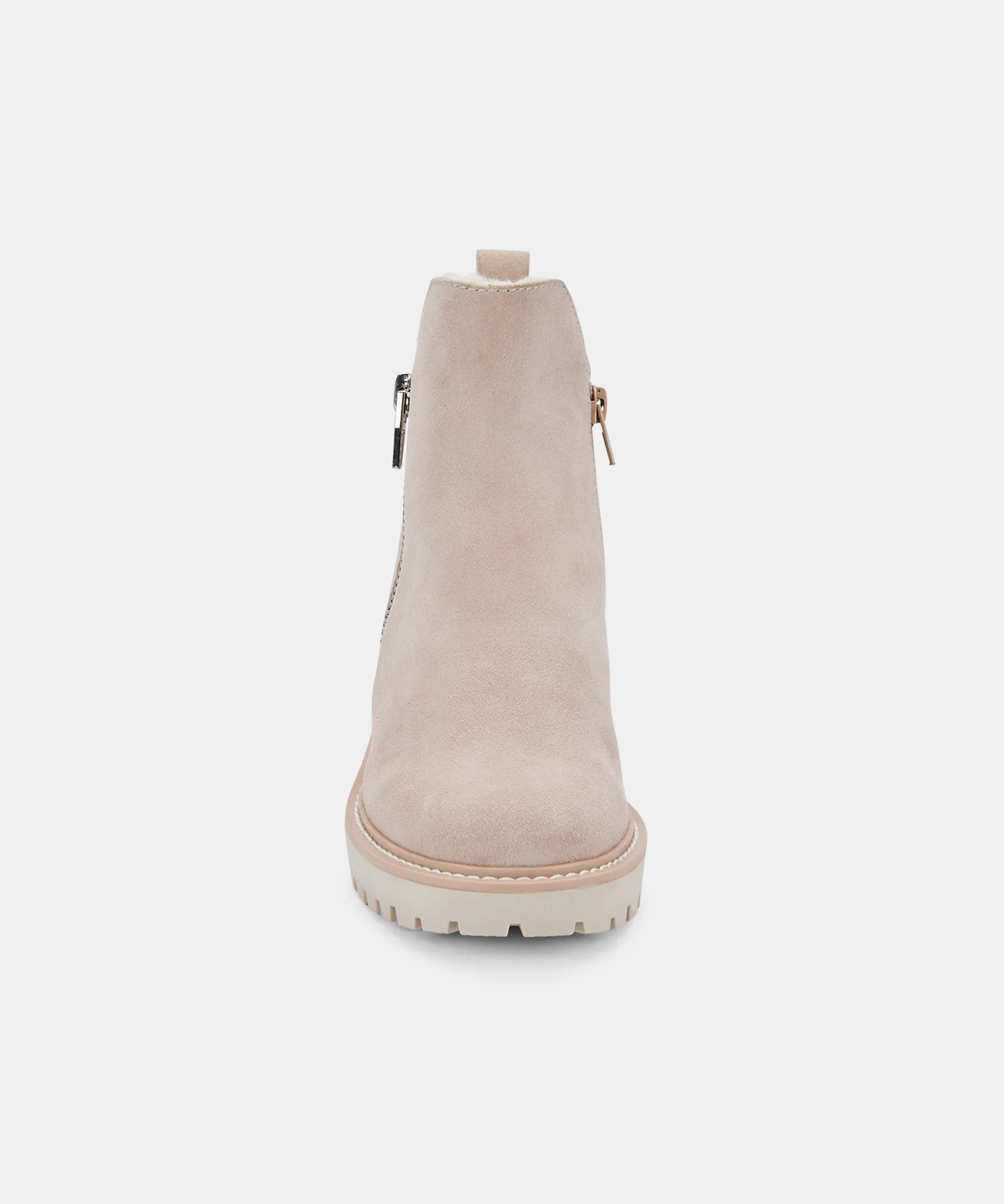HOLLYN BOOTIES NATURAL SUEDE
