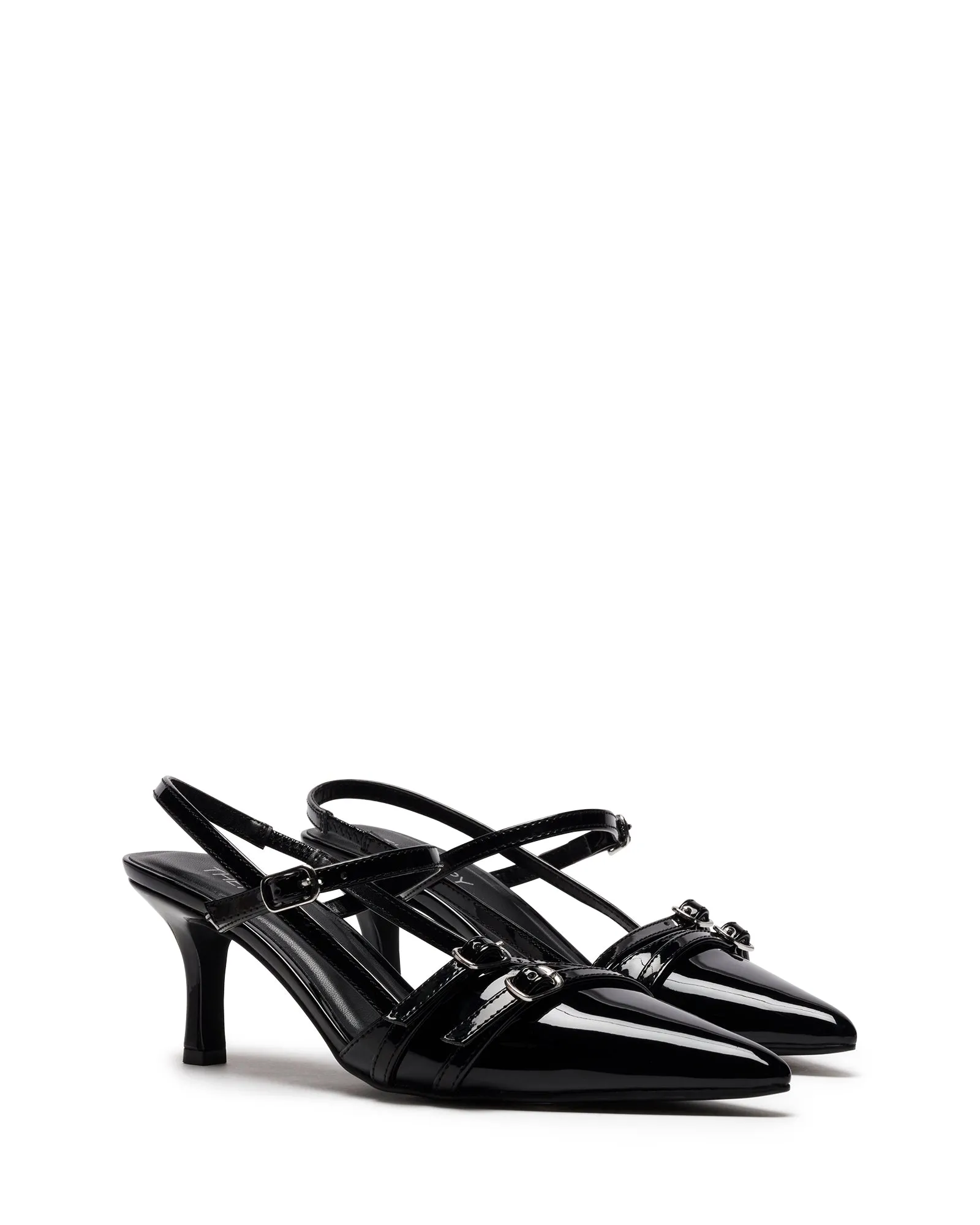 Jackpot Point Heel Black Patent