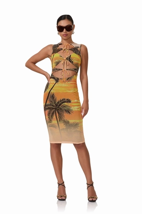 Rheana Dress - Sunrise Palms