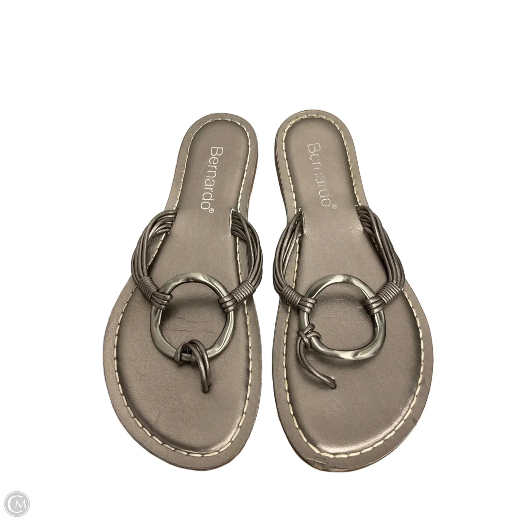 Sandals Flats By Bernardo In Silver, Size: 12
