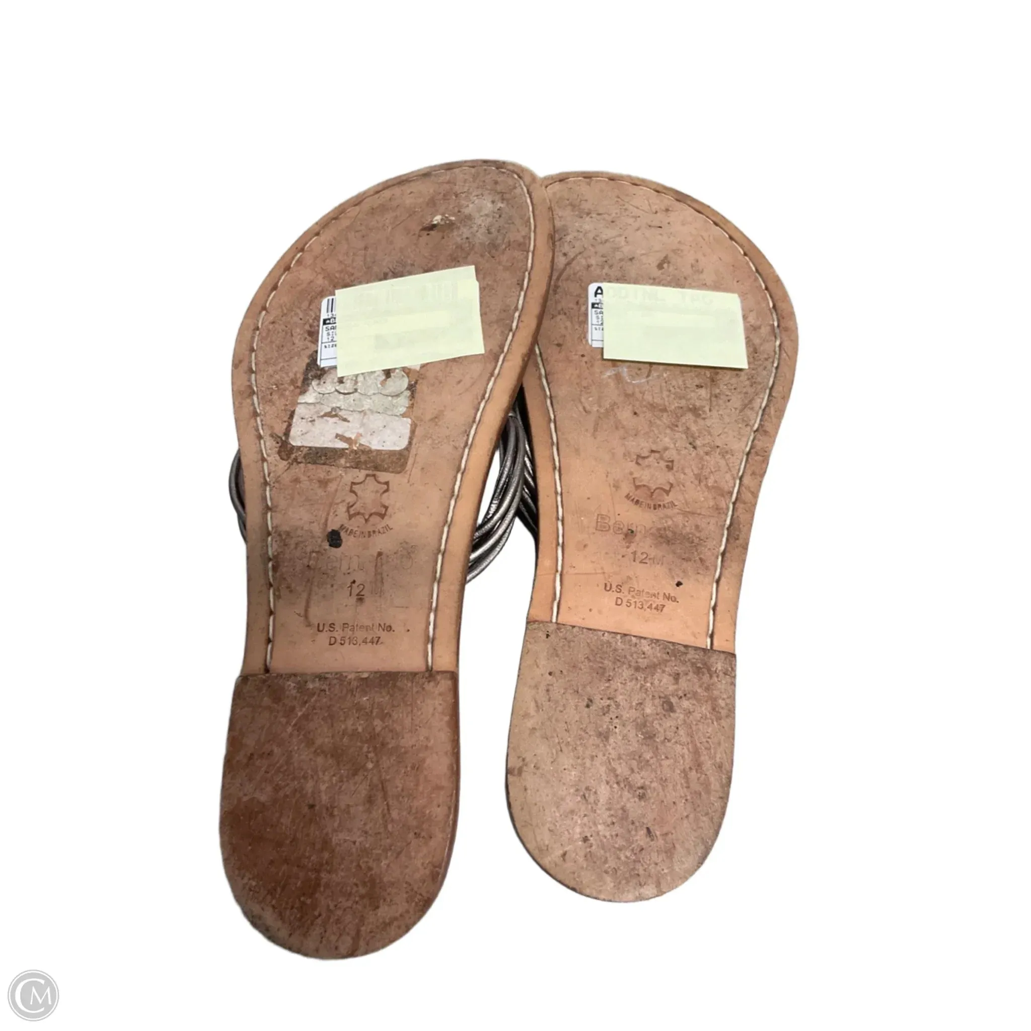 Sandals Flats By Bernardo In Silver, Size: 12