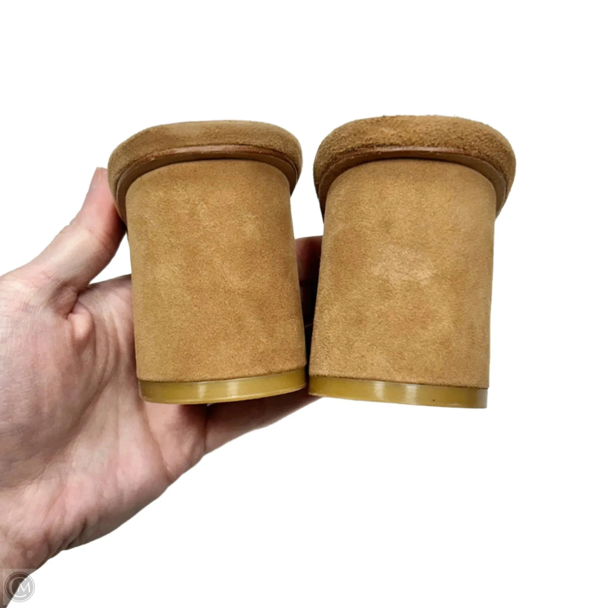 Sandals Heels Block By Paige In Tan, Size: 8.5