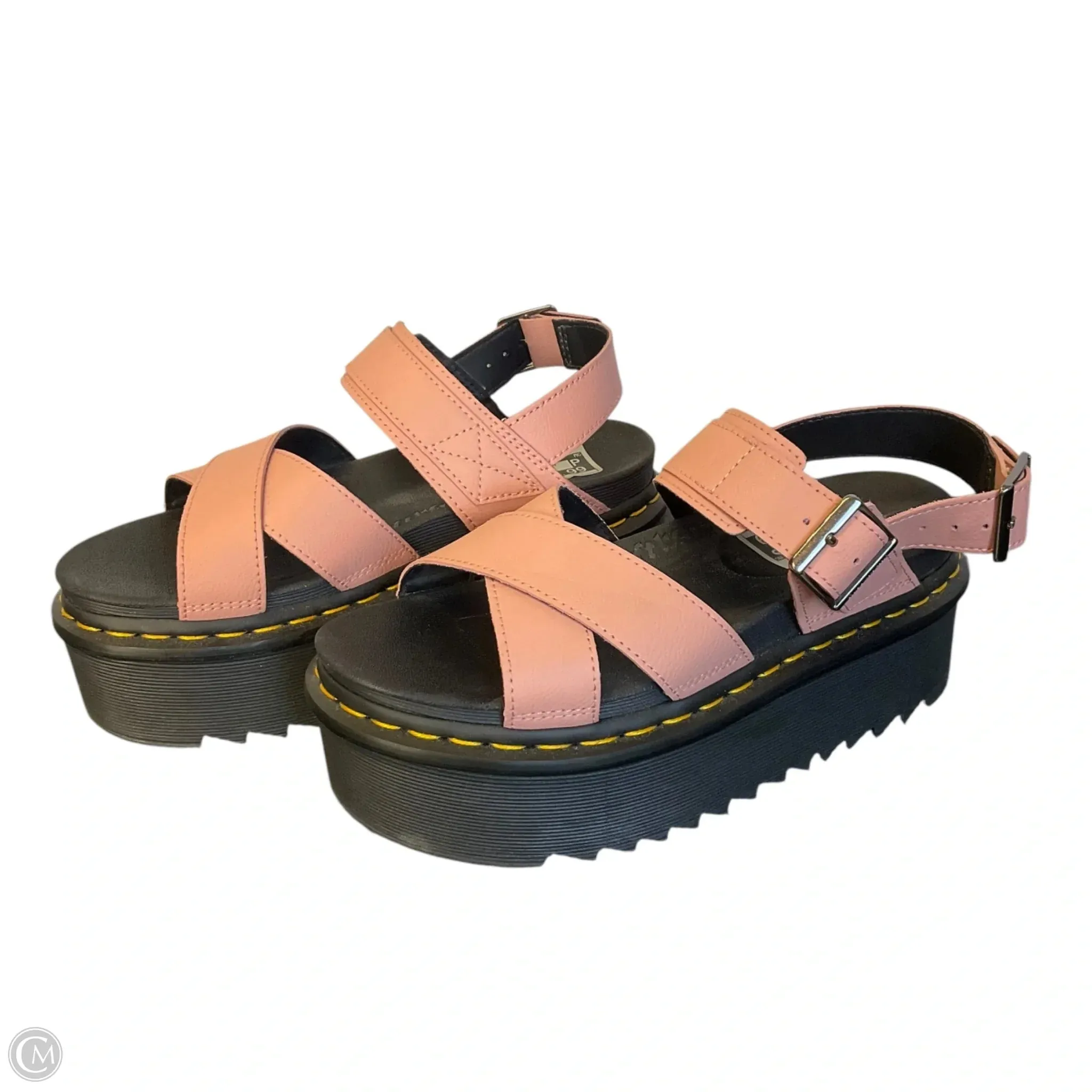 Sandals Heels Platform By Dr Martens In Pink, Size: 7