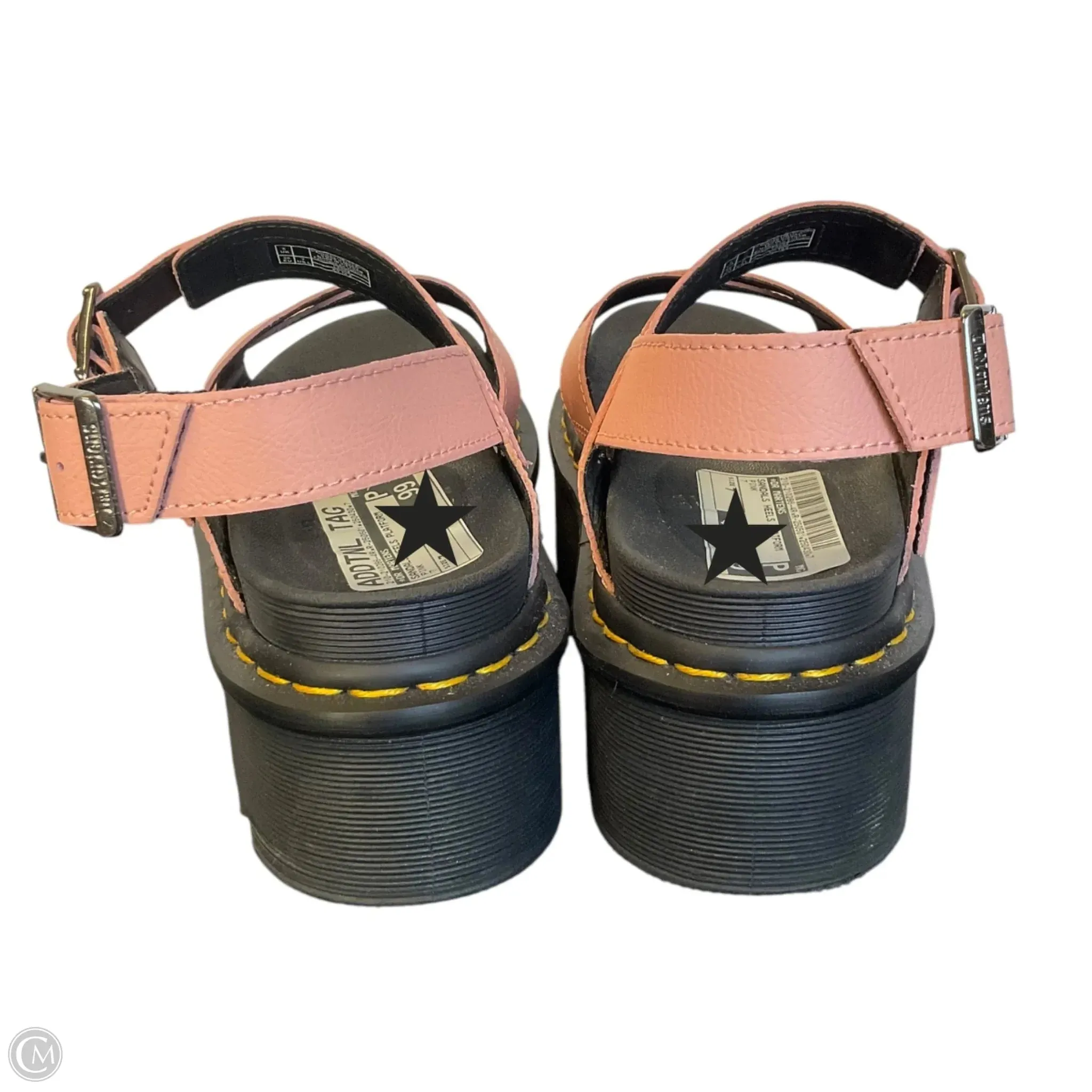 Sandals Heels Platform By Dr Martens In Pink, Size: 7