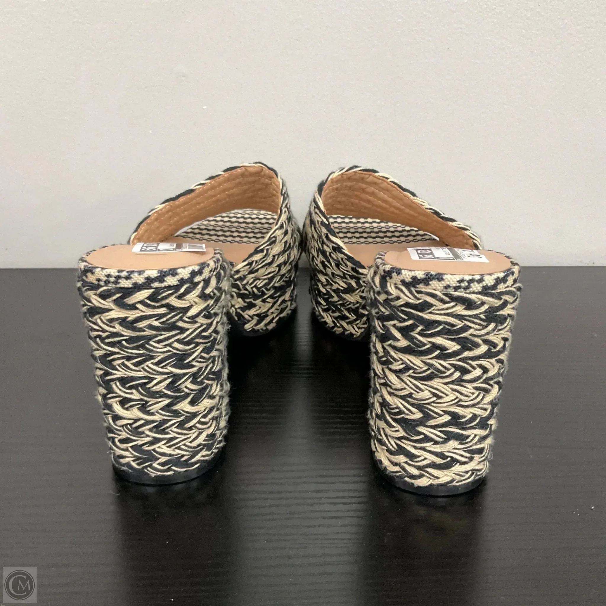 Sandals Heels Platform By Inc In Black & Brown, Size: 10